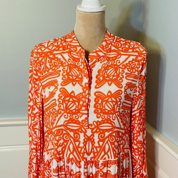 Anthropologie x Mare Mare Lynda Maxi Dress MEDIUM PETITE Tiered Boho Cottage - Picture 5 of 11